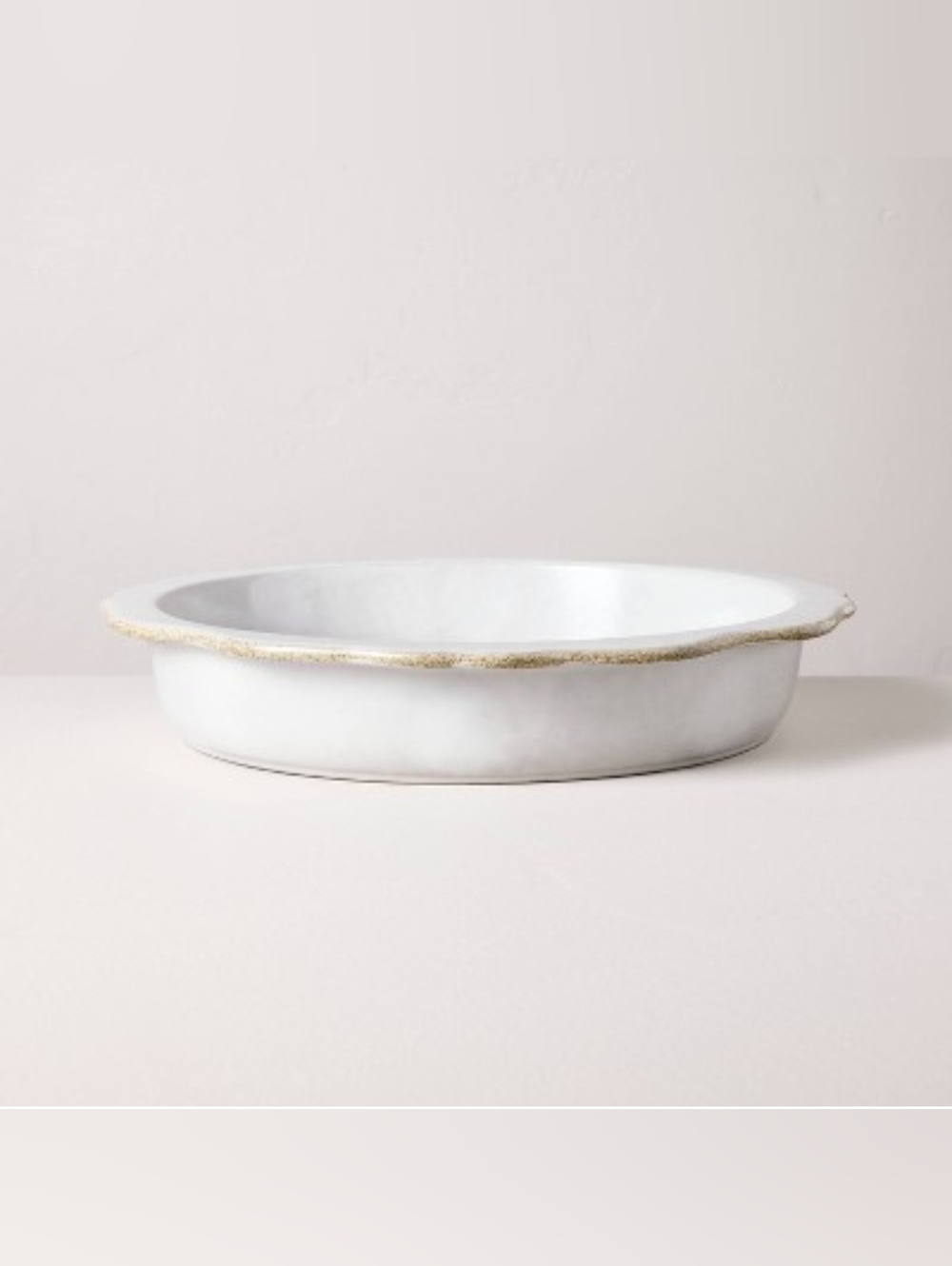 Hearth & Hand With Magnolia Carved Edge Pie Plate Cream